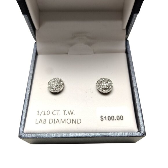 1/10 Ct. T.W. Lab Diamond Stud Earrings In Gift Box - Picture 3 of 5